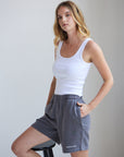 Basics Smoke Grey Women’s Short | Relaxed Cotton Lounge Shorts