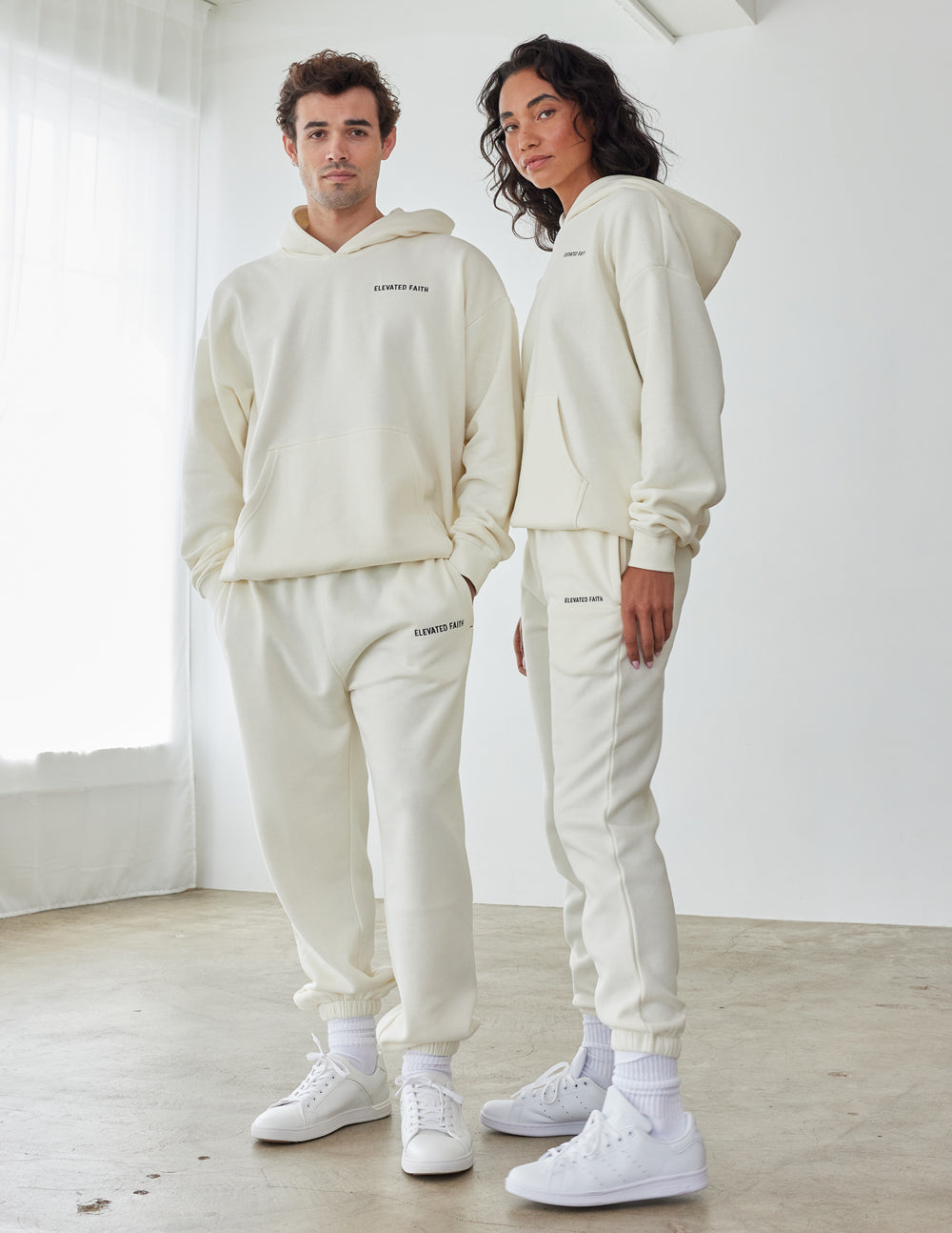 The Basics White Sand Unisex Hoodie | Relaxed Premium Fleece Hoodie