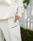 The Basics White Sand Sweatpants | Relaxed Premium Fleece Joggers