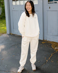 The Basics White Sand Sweatpants | Relaxed Premium Fleece Joggers