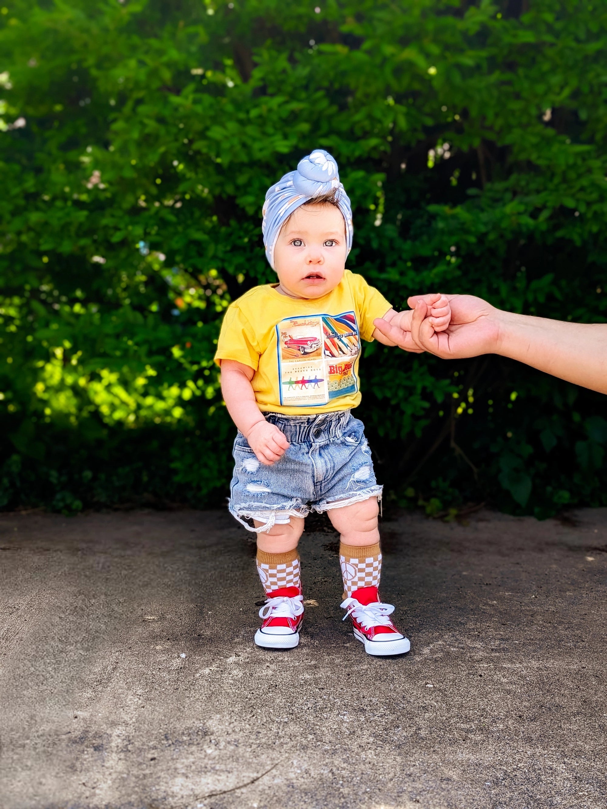 Tatum Peace Checker Socks | Neutral Checker Kids and Family Socks