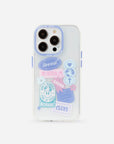 Be Joyful iPhone Case with pastel Christian messages, hearts, and faith-inspired collage graphics