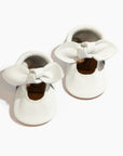 Toasted Bright White Knotted Bow Baby Shoe