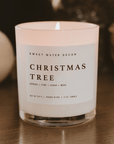 Christmas Tree Soy Candle - White Jar - 11 oz