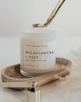Wildflowers and Salt Soy Candle - White Jar - 11 oz