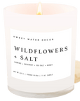 Wildflowers and Salt Soy Candle - White Jar - 11 oz
