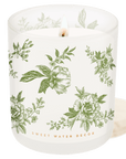 Green Delft Soy Candle - White Translucent Tinted Glass Jar - 12 oz (Lavender and Sage)