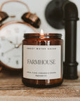 Farmhouse Soy Candle - Amber Jar - 9 oz