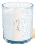 Salt and Sea Soy Candle - Blue Tinted Glass Jar - 12 oz
