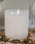 All Over Hearts Soy Candle - Tinted Glass Jar - 12 oz