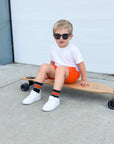 Orange Stripe Kids and Family Socks | Sport Stripe Crew Socks