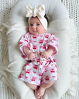 Checkered Cherry Kids Shorts Set Cotton Two Piece Outfit