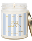 Salt and Sea Soy Patterned Candle - Clear Jar - 9 oz