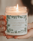 Wildflowers and Salt Soy Patterned Candle - Clear Jar - 9 oz