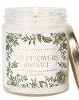 Wildflowers and Salt Soy Patterned Candle - Clear Jar - 9 oz