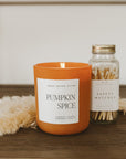 Pumpkin Spice Soy Candle - Orange Matte Jar - 15 oz