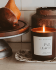 Fall Leaves Soy Candle - Brown Matte Jar - 15 oz
