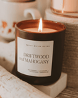 Driftwood and Mahogany Soy Candle - Brown Matte Jar - 15 oz