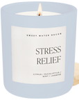 Stress Relief Soy Candle - Blue Matte Jar - 15 oz