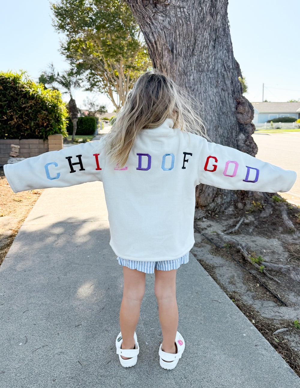 Child of God Cream Kids Fleece Pullover