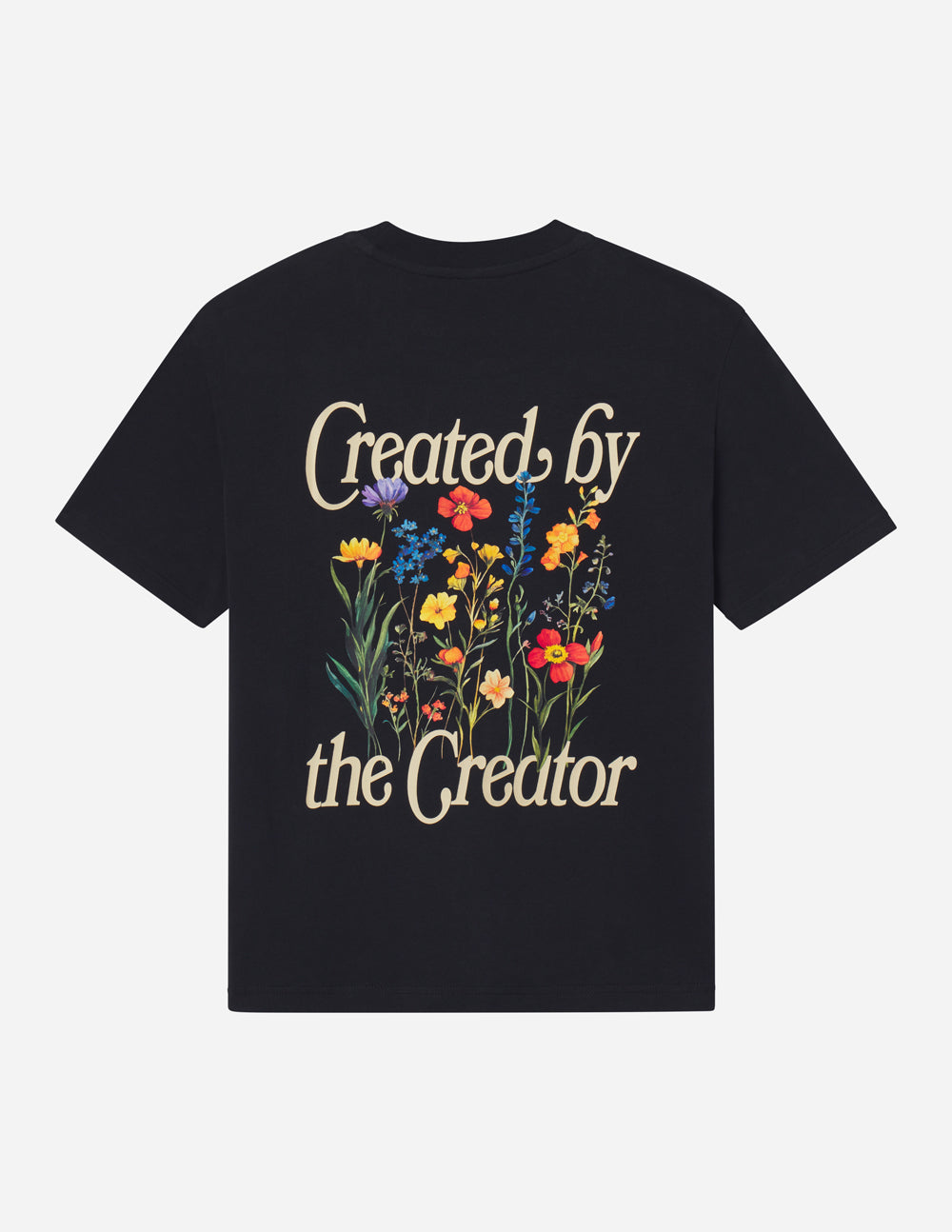 Created by the Creator Black Floral Oversized T-Shirt