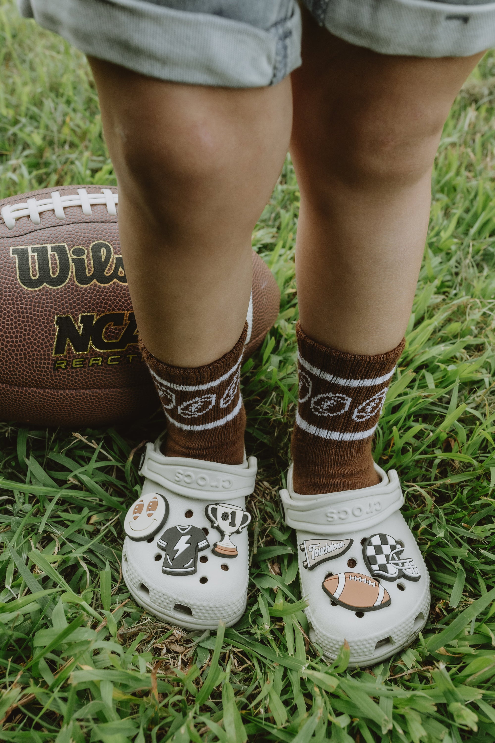 Touchdown Vibes Croc Shoe Charms | Football Shoe Accessories for Kids &amp; Adults