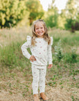 Cherry Ruffle French Terry Set