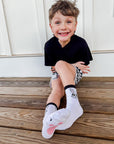 Rad Bunny with Pink Bunny Foot Crew Socks