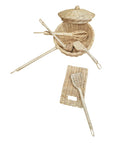 Handmade Rattan Play Kitchen Utensils - Montessori Pretend Play Cooking Set