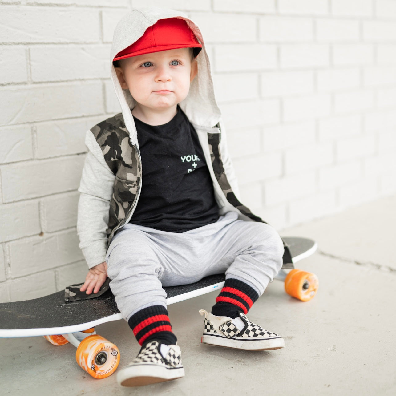 Red Black V2 Grip Socks for Kids | Toddler &amp; Youth Boutique Socks