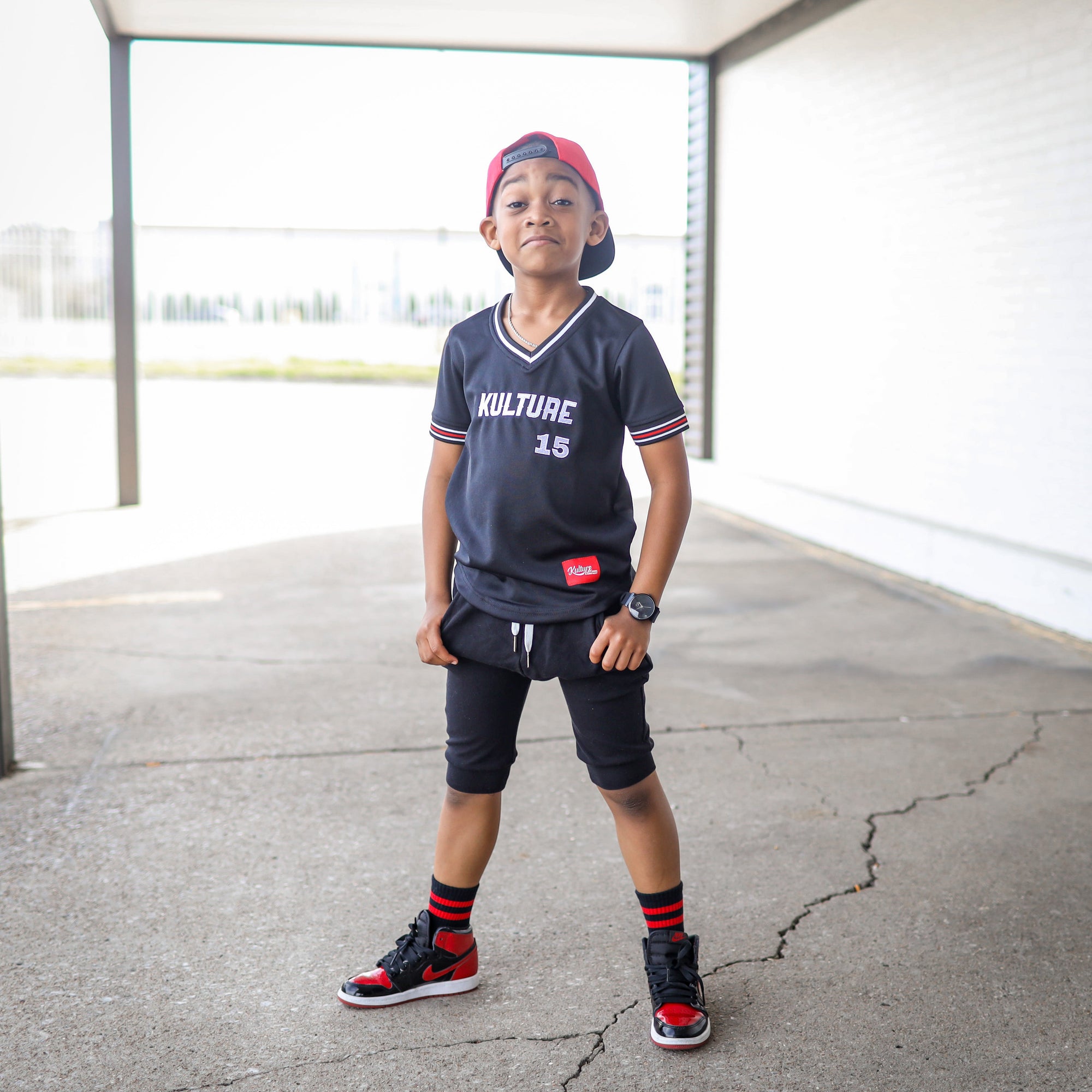Red Black V2 Grip Socks for Kids | Toddler &amp; Youth Boutique Socks