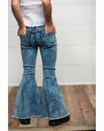 Faded Flare Denim Jean Pant | Girls Bootcut Flare Jeans