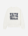 Faith Can Move Mountains Cream Crewneck Sweatshirt