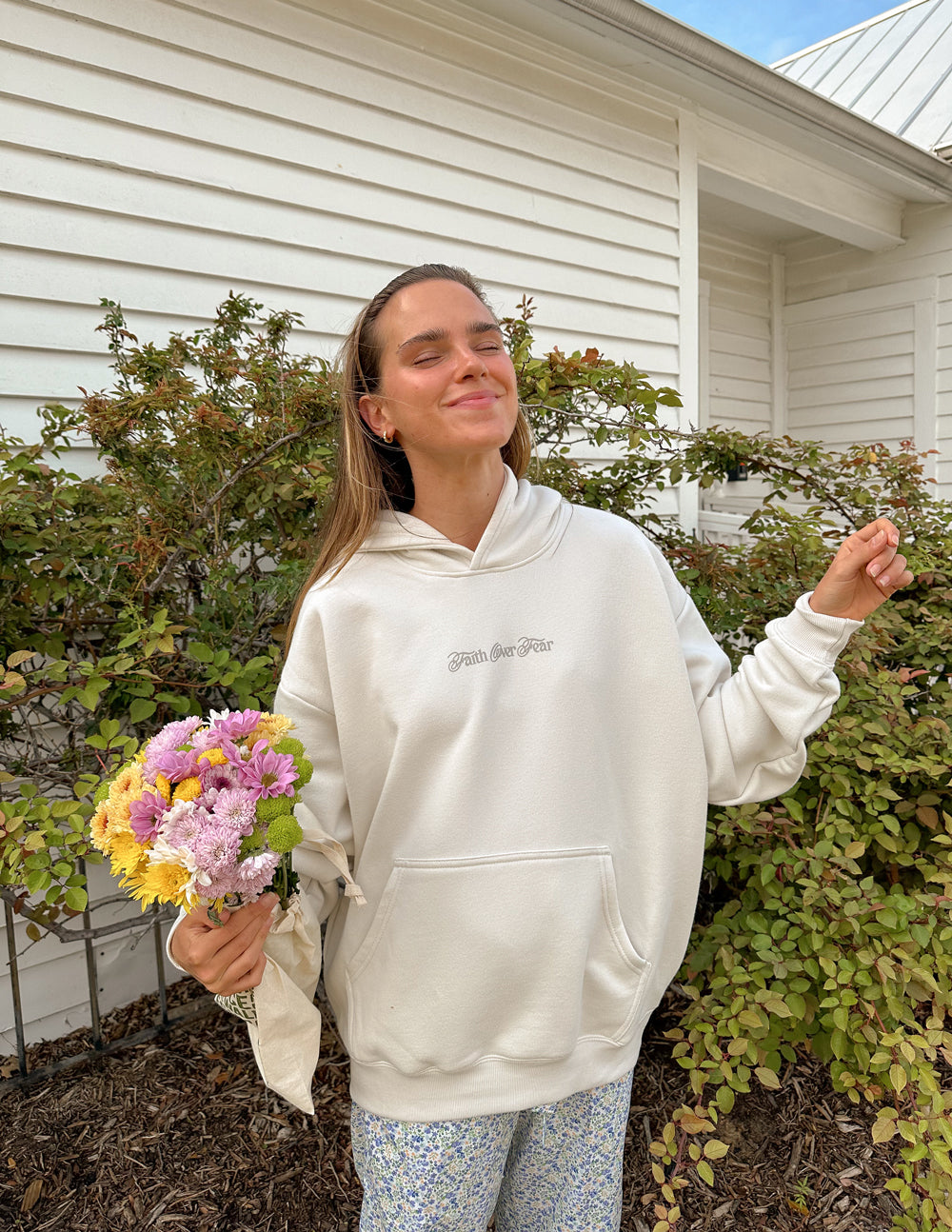 Faith Over Fear Taupe Unisex Hoodie | Faith Based Boutique Hoodie