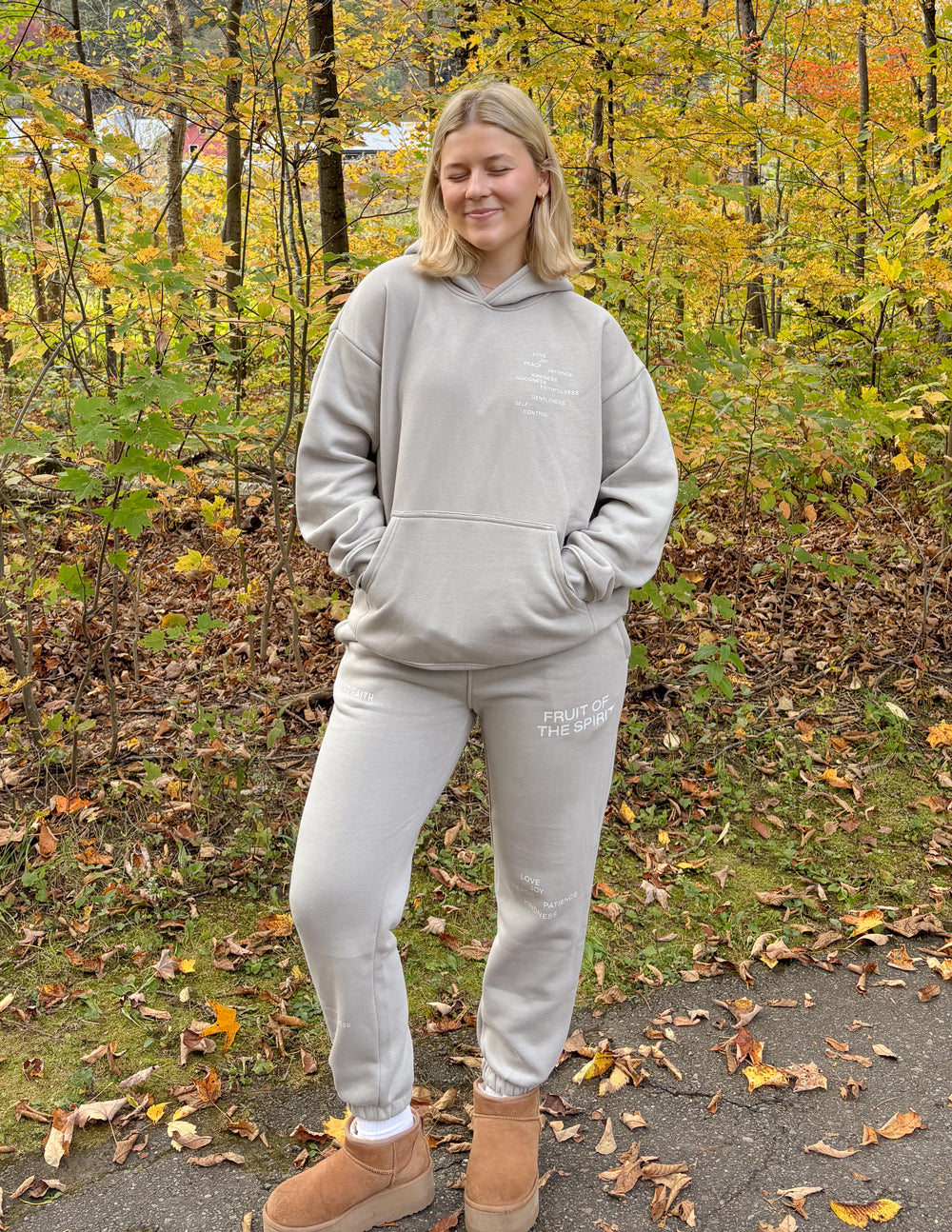 Fruit of the Spirit Grey Unisex Sweatpants | Relaxed Christian Joggers | Full Moon