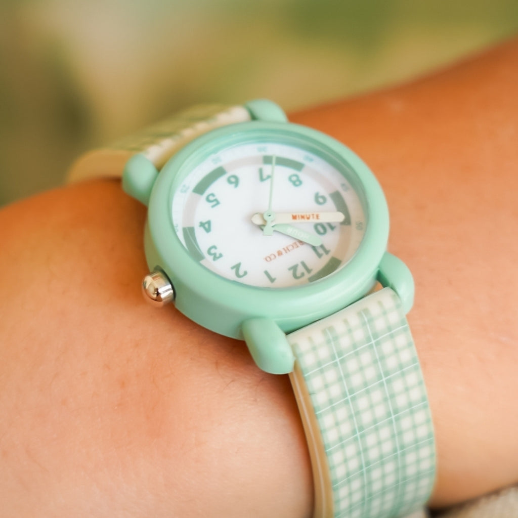 Classic Learning Watch Silicone Stainless Steel Fern Plaid