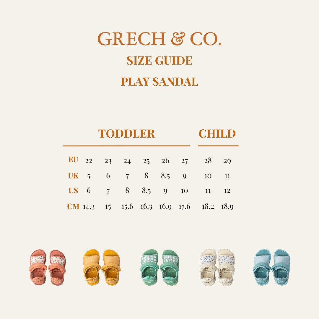Play Sandal Fern Plaid Kids Water Friendly Sandals