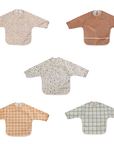 Smock Bib Sienna Gingham Waterproof OEKO TEX Long Sleeve Bib