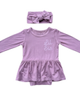 Baby Girl Long Sleeve Bodysuit Dress Set