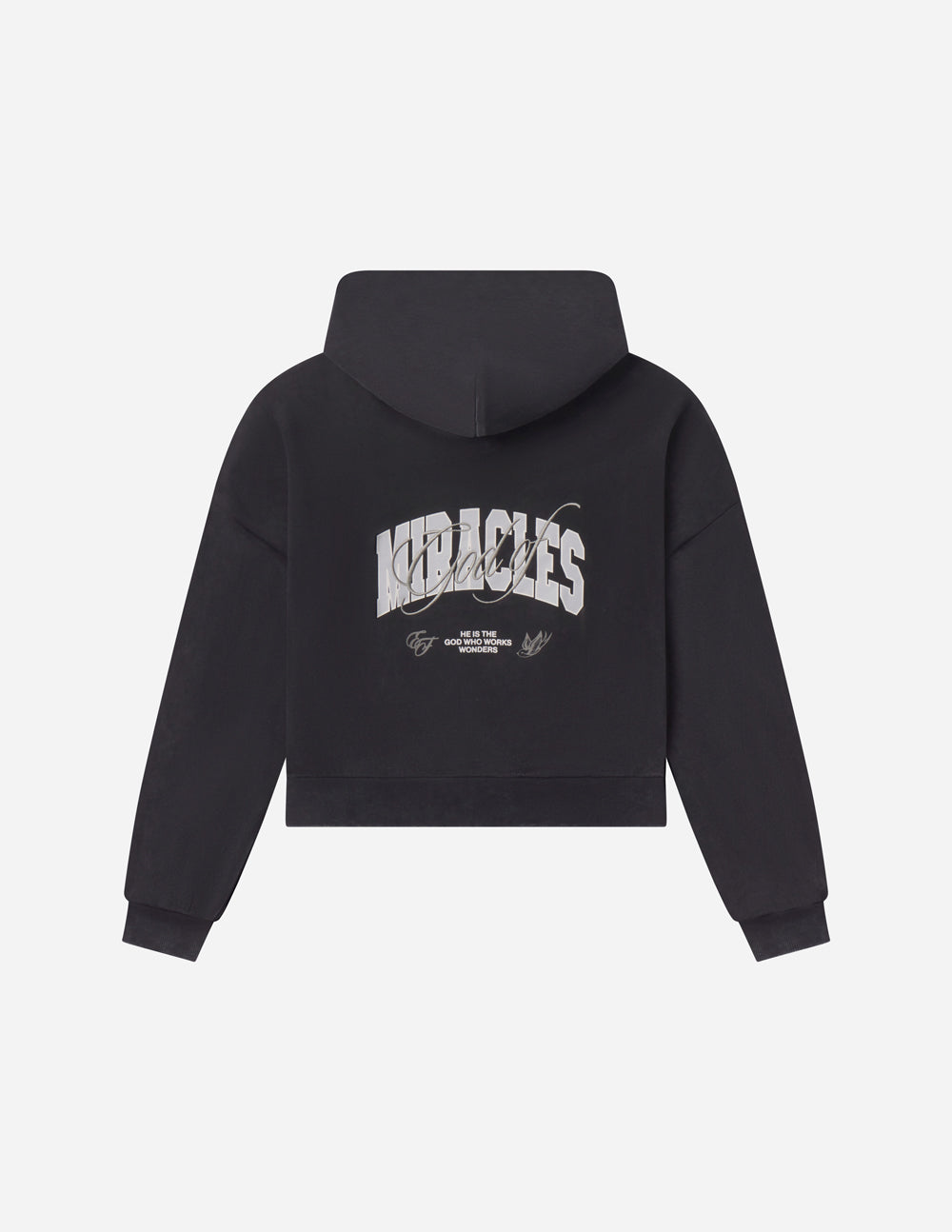 God of Miracles Black Full Zip Hoodie