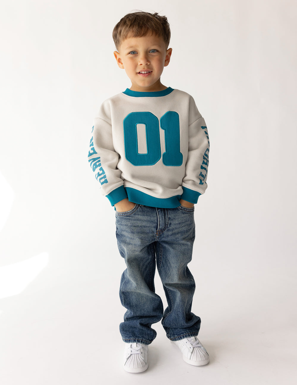 Heaven’s Favorite Kids Crewneck Sweatshirt – Pumice Stone