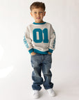 Heaven’s Favorite Kids Crewneck Sweatshirt – Pumice Stone