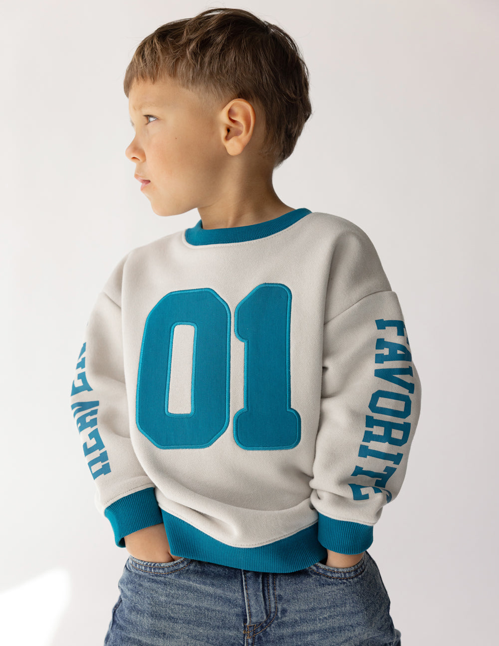 Heaven’s Favorite Kids Crewneck Sweatshirt – Pumice Stone