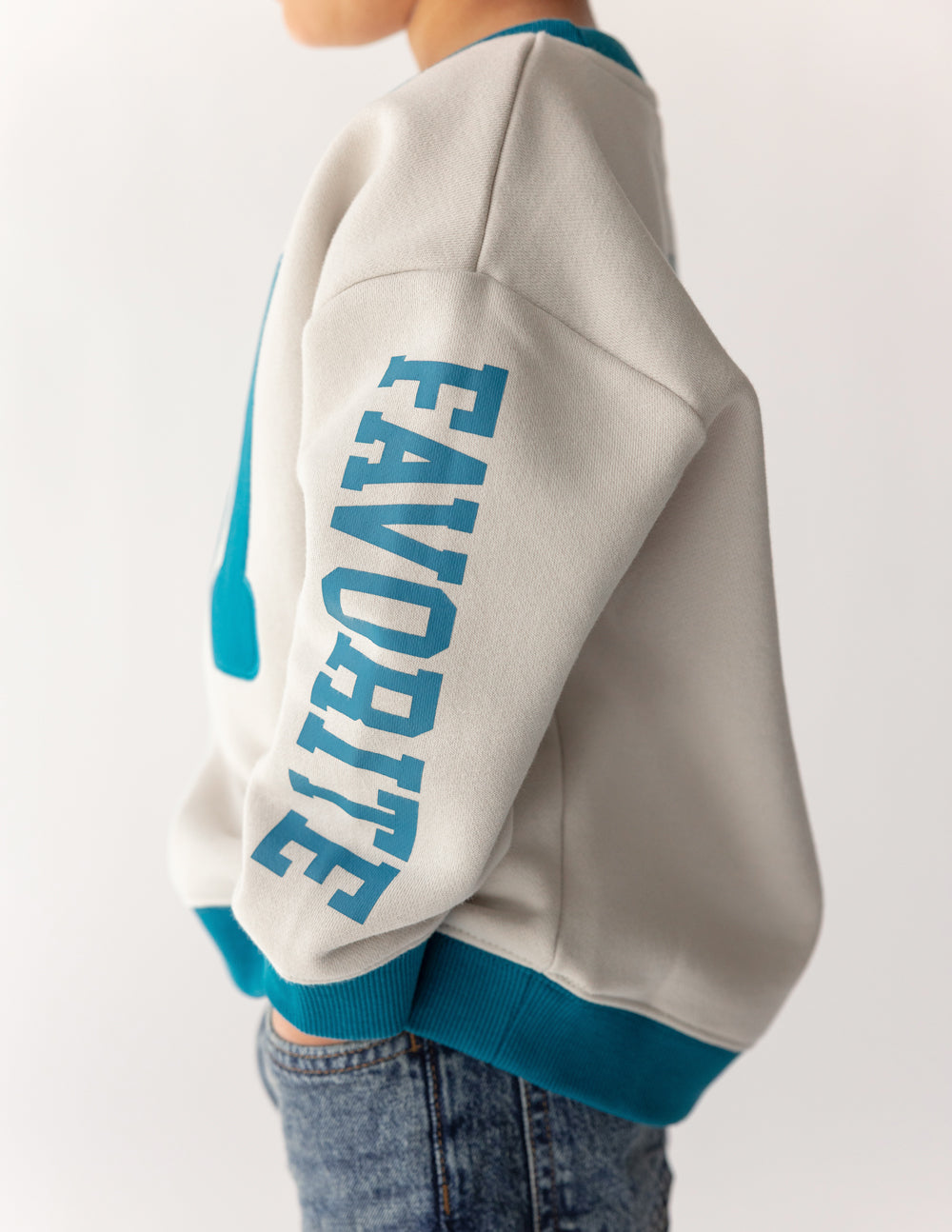 Heaven’s Favorite Kids Crewneck Sweatshirt – Pumice Stone