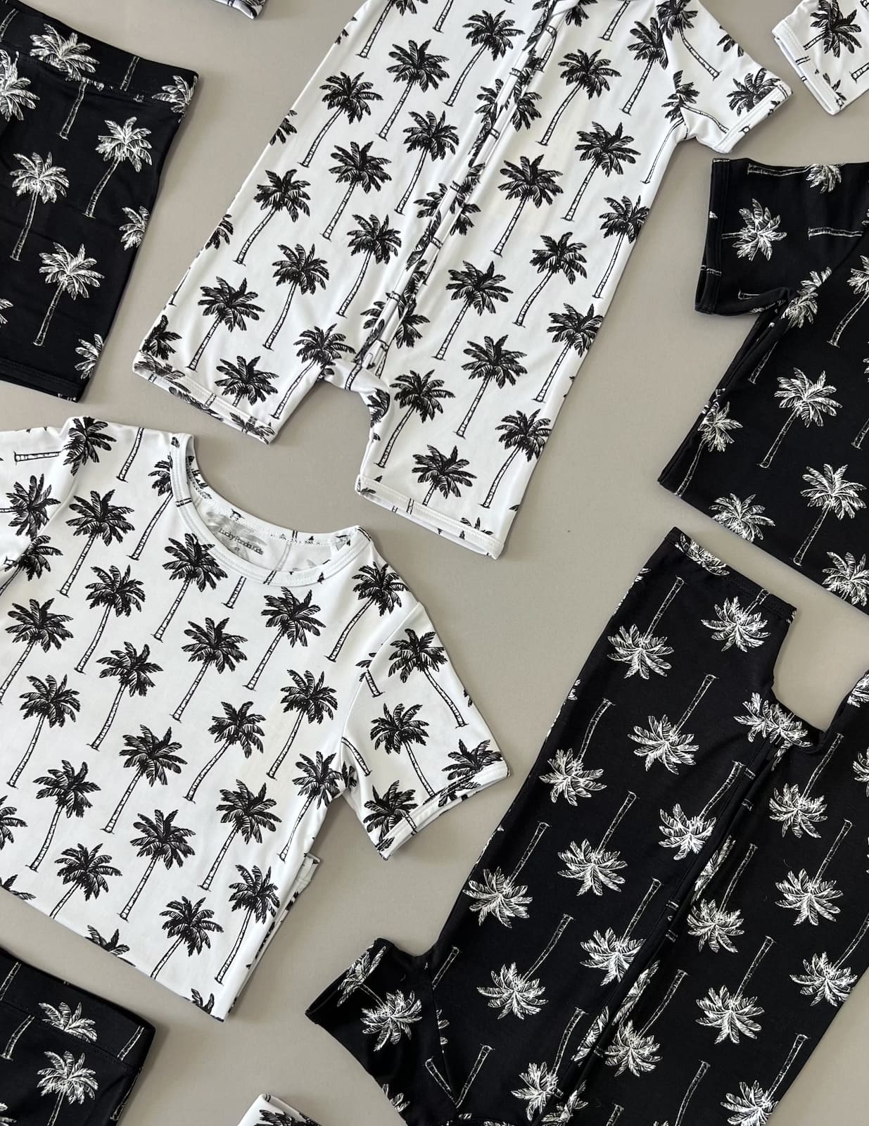 Bamboo Shorts Set | Palm Style White