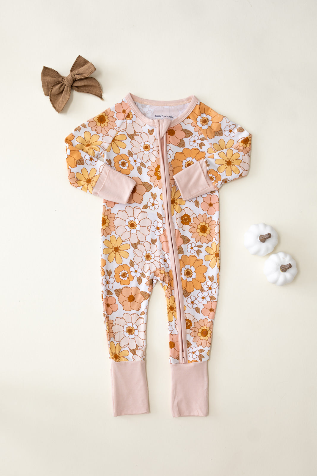 Sweet Blossom Bamboo Zip Romper Baby Sleeper