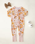 Sweet Blossom Bamboo Zip Romper Baby Sleeper