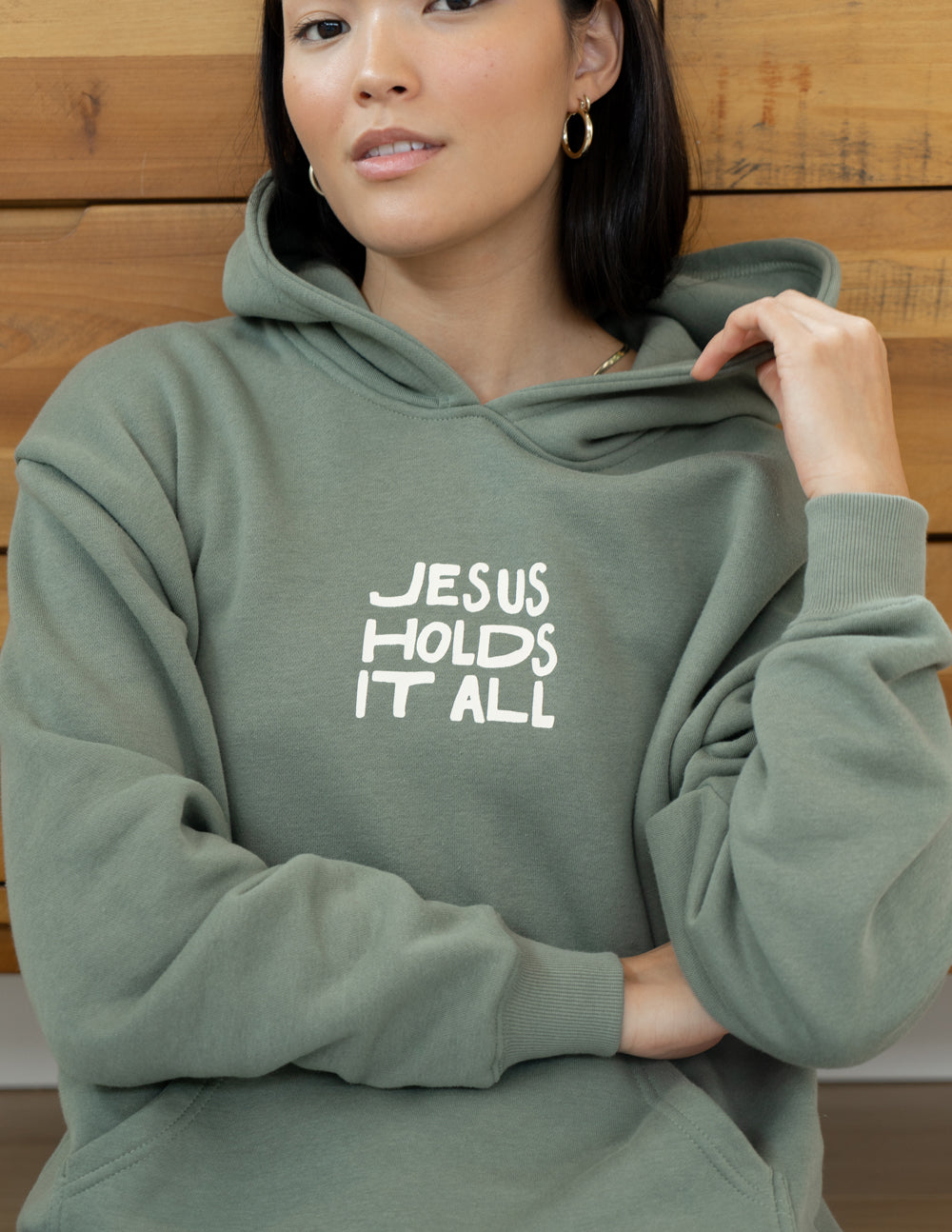 Jesus Holds It All Unisex Hoodie | Faith Based Relaxed Hoodie