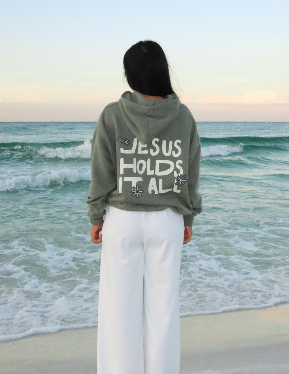 Jesus Holds It All Unisex Hoodie | Faith Based Relaxed Hoodie