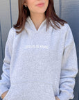 Jesus Is King Heather Grey Hoodie
